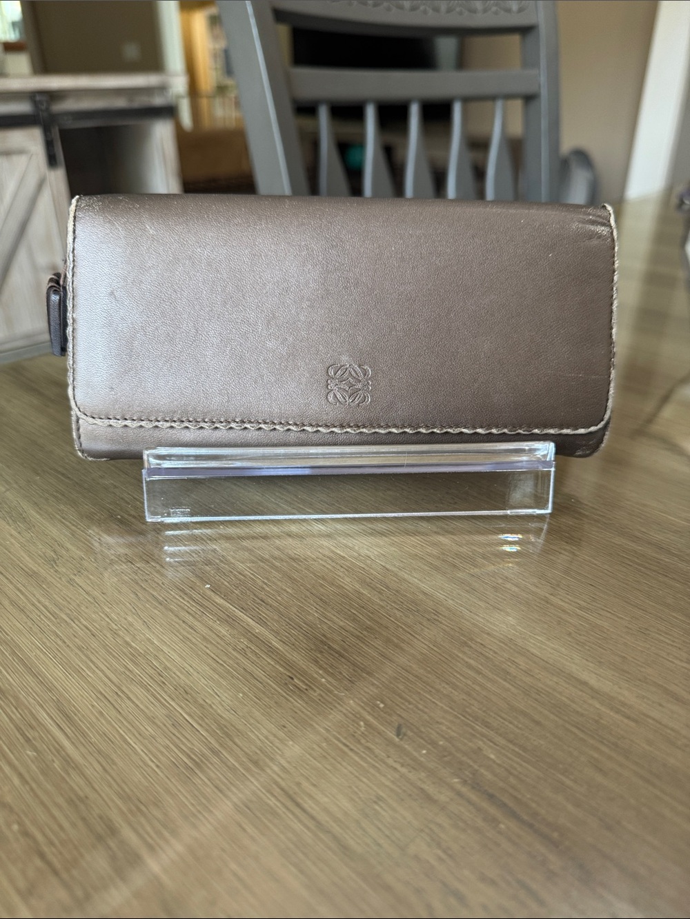 Vintage LOEWE Brown Leather
Continental Long Wallet Anagram